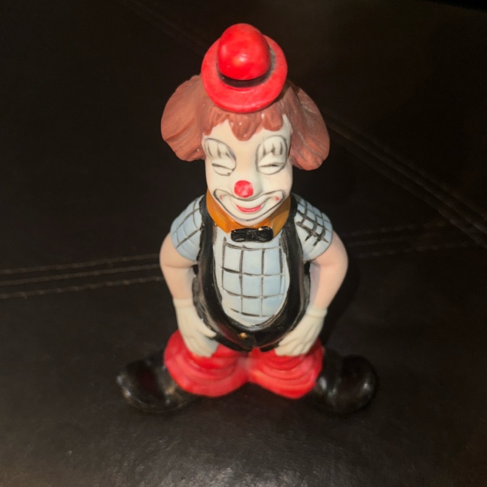 Vintage Nanco Porcelain 6.5" Circus Clown Figurine! Funny Clown Figure.
